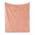 thumbnail image 1 of Retro Soft Flannel Fleece Throw Blanket, Polka Dots Inspired Deformed Circles Pattern in Pastel Colors, Cozy Plush for Indoor and Outdoor Use, 50" x 60", Burnt Sienna Dark Peach, by Ambesonne, 1 of 5