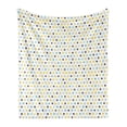 thumbnail image 1 of Retro Soft Flannel Fleece Throw Blanket, Polka Dots Rounds Vintage Retro 60s 50s Themed Image Geometric, Cozy Plush for Indoor and Outdoor Use, 50" x 70", Mint Green Marigold, by Ambesonne, 1 of 6