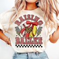 thumbnail image 1 of Retro Softball Baseball Shirt, Raising Ballers Tee, Funny Game Day Softball Mom Shirt, Coquette Baseball Bow T-Shirt for Women, 1 of 5