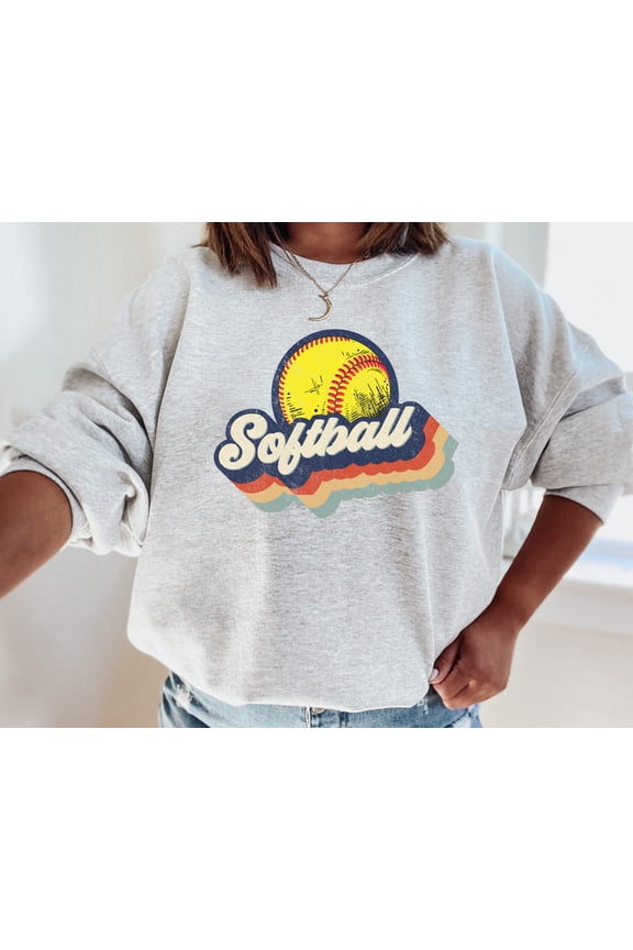 Retro Softball Sweatshirt, Softball Shirt, Softball Crewneck, Softball Shirts, Softball Gift, Cute Softball Shirts, Softball Sweater TSHIRT All Size S-5XL