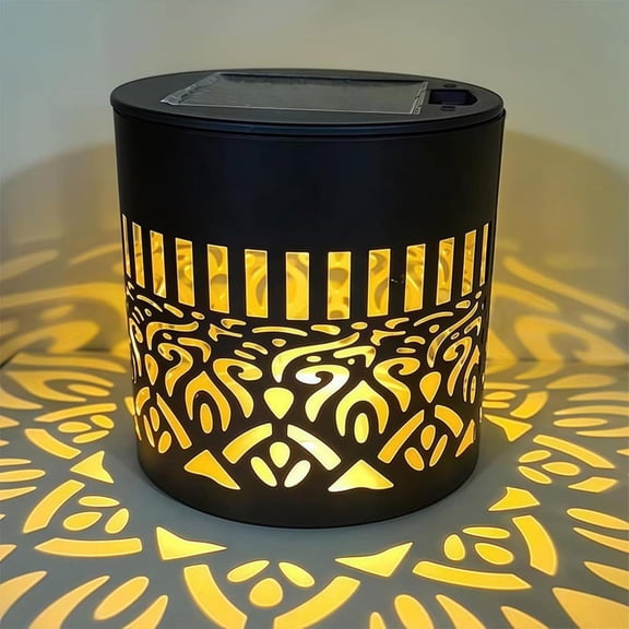 Retro Solar Table Lantern For Outdoor,Metal Garden Light Solar For Outdoors Waterproof,Decorative Lamp-Atmosphere Landscape Garden Light,Easy Install for Fence Deck Patio Garden Decor
