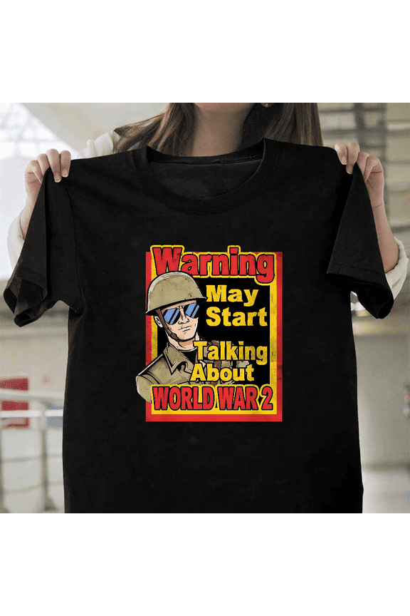 Retro Soldier Graphic Tee - History Buff T-Shirt - Vintage Comic Style Shirt, up to size 3XL.