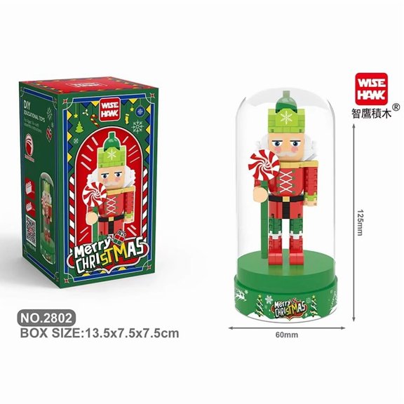 Retro Soldier Shaped Creative Miniature Building Block Model Christmas Home Ornament DIY Educational Kids Toys Holiday Gifts