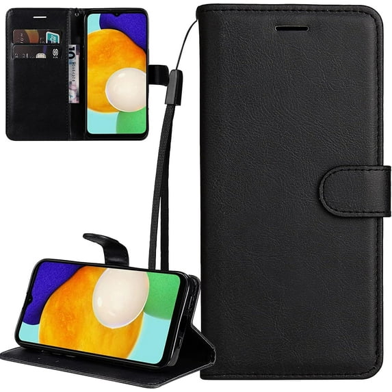 Retro Solid Color Wallet Case for Xiaomi Poco X4 Pro 5G, Business Fashion PU Leather w/Kickstand with Card Holder Flip Phone Cover for Xiaomi Poco X4 Pro 5G CS Black