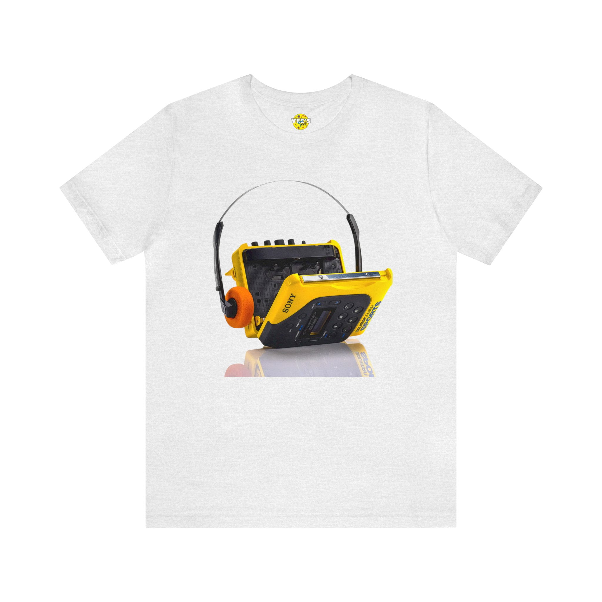 SONY SPORTS WALKMAN Vintage T Shirt size XL Yellow Allover