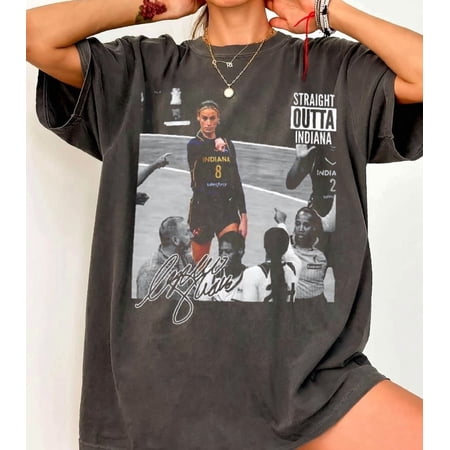 Retro Sophie Cunningham "Straight Outta Indiana" Basketball Shirt - Point God Meme Tee