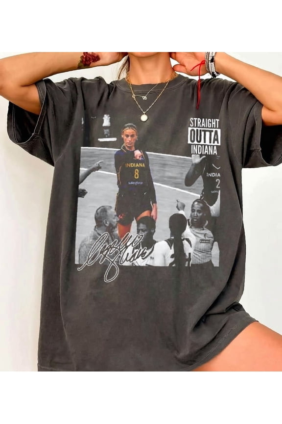 Retro Sophie Cunningham "Straight Outta Indiana" Basketball Shirt - Point God Meme Tee