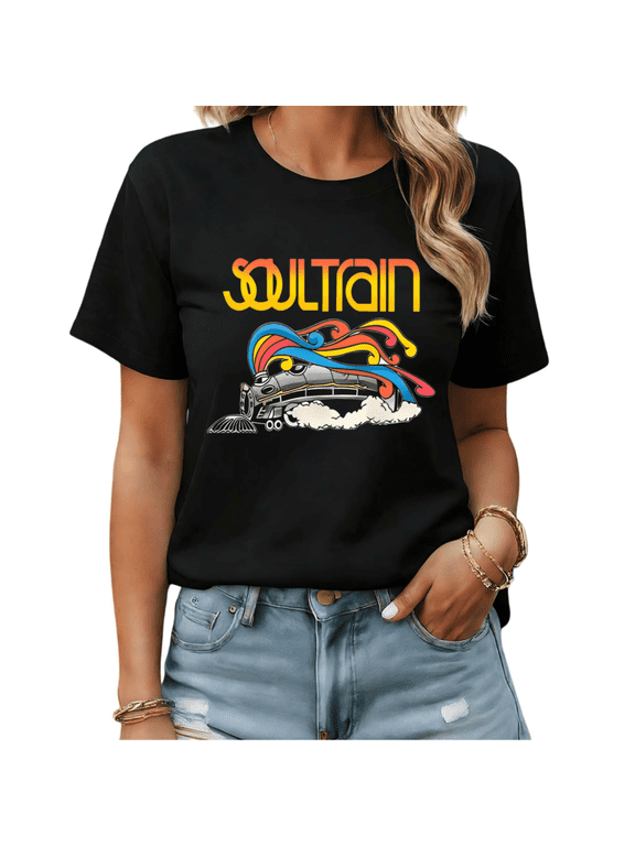 Graphic Tees Womans T-shirt Black S-5XL Shirts 70s Disco Tops