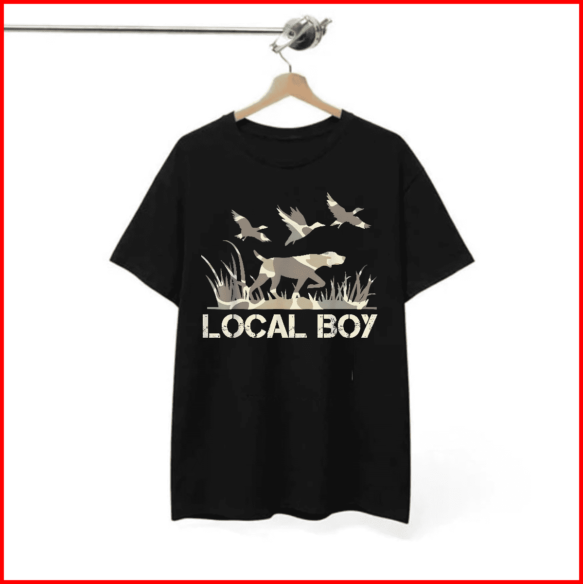 Retro Southern Boy Camouflage Hunting Dog Camo Duck Hunter Unisex T-Shirt V18333, S - 5XL
