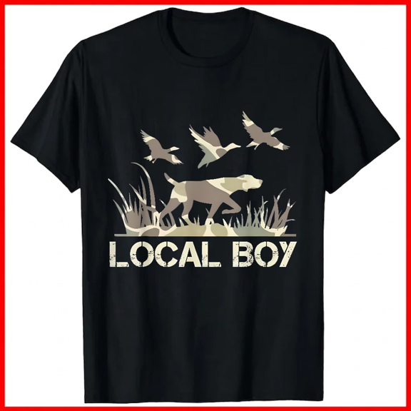 Retro Southern Heritage Camo Hunting Dog Duck Hunter Unisex T-shirt V18333, up to size 5XL