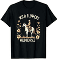 thumbnail image 1 of Retro Southern Sunset Wild Cowgirl Flowers - Wild Graphic Black T-Shirt for Men and Women, 1 of 4