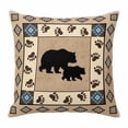thumbnail image 1 of Retro Southwest Bear Throw Pillow Cover Classic Brown Retro Art Cotton Linen Cushion Cover Throw Pillow Case with Invisible Zipper for Couch Sofa Bed Chair Car 16x16 Inch, 1 of 9