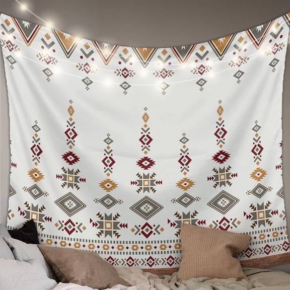 Retro Southwest, Tapestry for Bedroom Wall Hanging Tapestry, Geometric Abstract Bohemia Native Tribal Ceiling Backdrop Tapestries Poster Blanket Wall Decor for Teens Room Living Room Dorm 39" x 59"