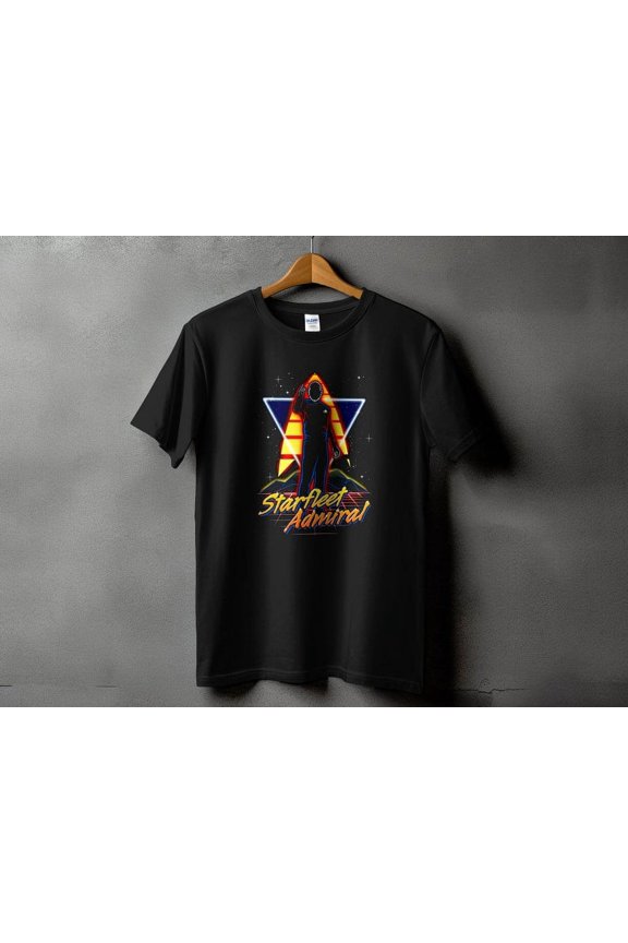 Retro Space Admiral Uniform Inspired Graphic Design T-shirt