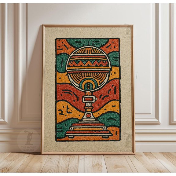 Retro Space Age Geometric Poster Unframed Paper Print