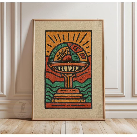 Retro Space Age Lamp Poster Unframed Paper Print