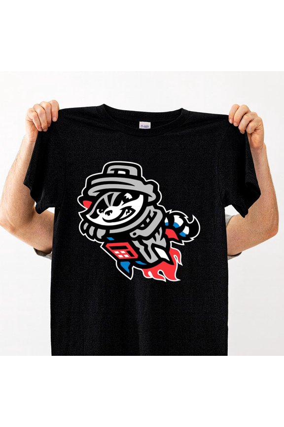 Retro Space City Funny Trash Panda Mascot Fan Graphic Unisex T-Shirt