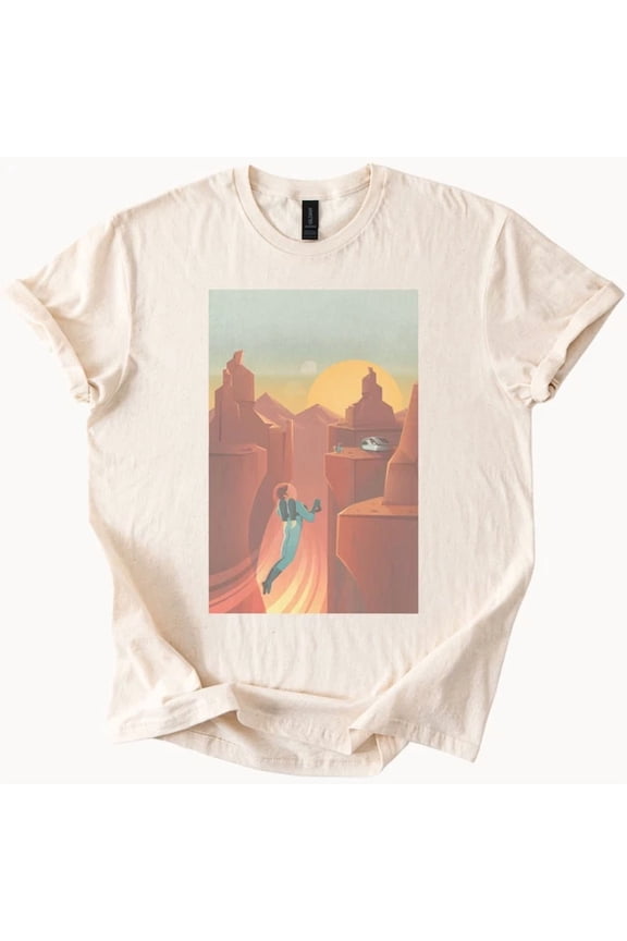 Retro Spacewalk Tee Sci Fi Astronaut Graphic T Shirt Size S-5Xl Heygategoo Tee