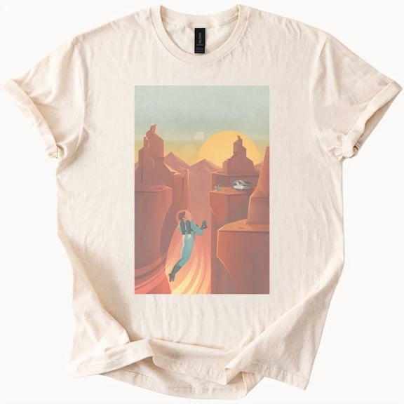 Retro Spacewalk Tee Sci Fi Astronaut Graphic T Shirt