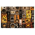 thumbnail image 1 of Retro Speaker Wall Wall Poster, 14.725" x 22.375" Framed, 1 of 6