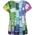 thumbnail image 1 of Retro Speakers Rainbow All Over Womens T-Shirt - 2X-Large, 1 of 2