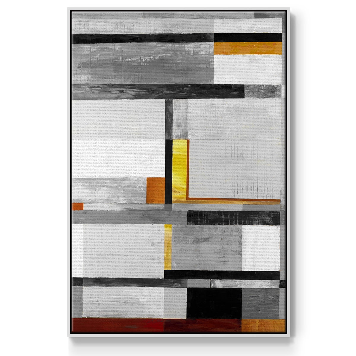 Retro Spectrum V7 Framed Premium Gallery Wrapped Canvas - Ready to Hang - 17 x 25 - White Floating Frame