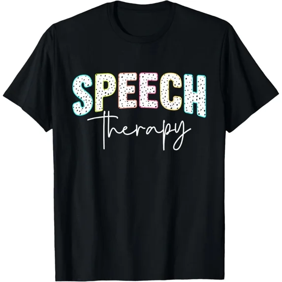 Retro Speech Therapy Design Funny SLP Language Pathologist Unisex T-Shirt, up to Size 5XL