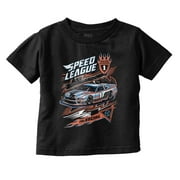 Retro Speed League Pro Racing Racecar Toddler Boy Girl T Shirt Infant Toddler Brisco Brands 4T