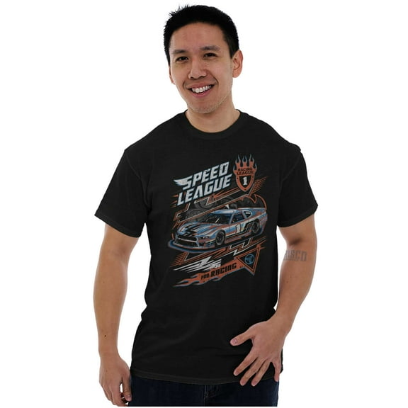 Retro Speed League Pro Racing Racecar Plus Size Crewneck Graphic Tee Shirt Brisco Brands 2X