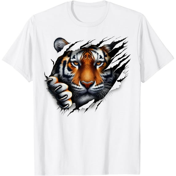 Retro Spirit Tiger Face Sport Fan Softstyle Unisex T-Shirt,White Color,Size 3T