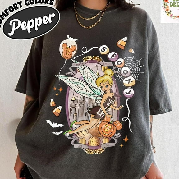 Retro Spooky Tinker Bell Skeleton Costume Party Shirts, Tink Bell Skeleton Coquette Shirts, Disney Trip Costume Party 2025, Costume Party Party Shirt, S-5Xl Shirt