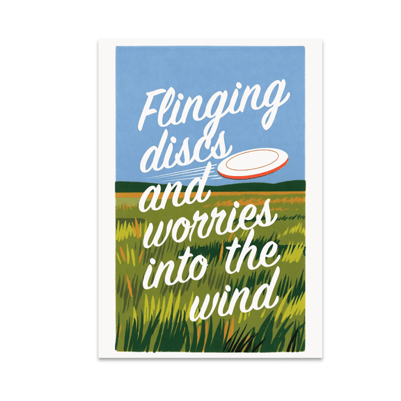 Retro Sport Wall Art - Disc Golf Enthusiast - 13x19 Poster Print