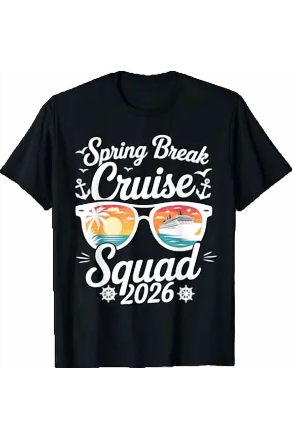 Retro Spring Break Cruise Squad 2026 Matching Family Friend T-Shirt