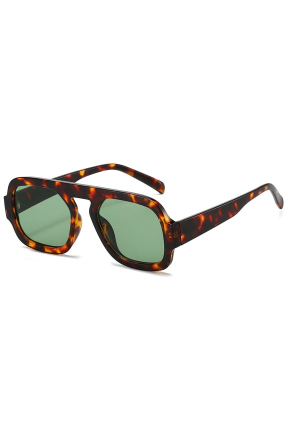 Retro Square Aviator Sunglasses, UV400 Protection, Unisex PC Frame