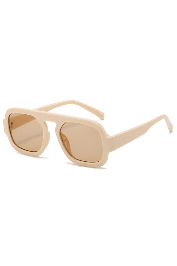 Retro Square Aviator Sunglasses, UV400 Protection, Unisex PC Frame