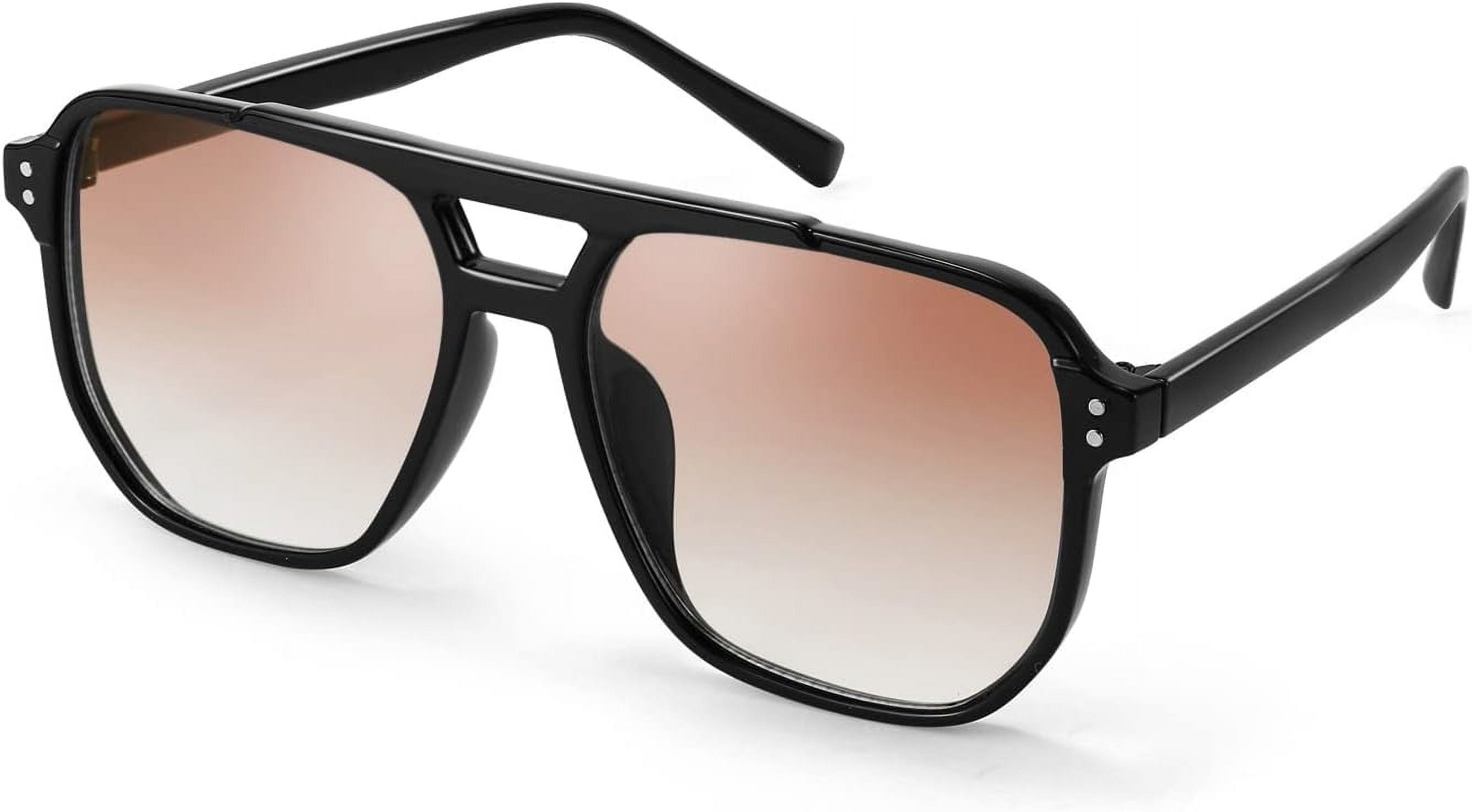Retro Square Aviator Sunglasses Women Men 70s Vintage Trendy