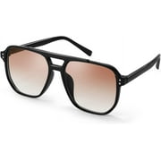 Retro Square Aviator Sunglasses Women Men 70s Vintage Trendy Plastic Frame Sun Glasses B2835