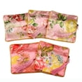 thumbnail image 1 of Retro Square Cloth Zipper Pouches with Tassel and Flower Pattern Pink 11.5x11.5cm, 1 of 1