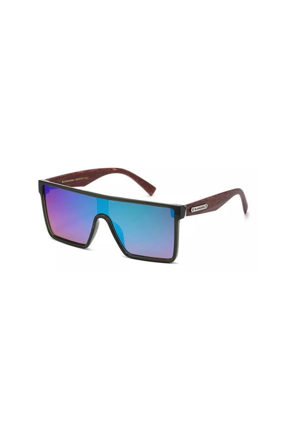 Retro Square Frame Sunglasses Mens Womens Flat Top Square Mirror or Tinted Lens