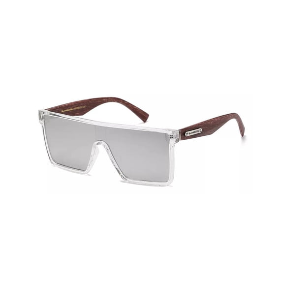 Retro Square Frame Sunglasses Mens Womens Flat Top Square Mirror or Tinted Lens