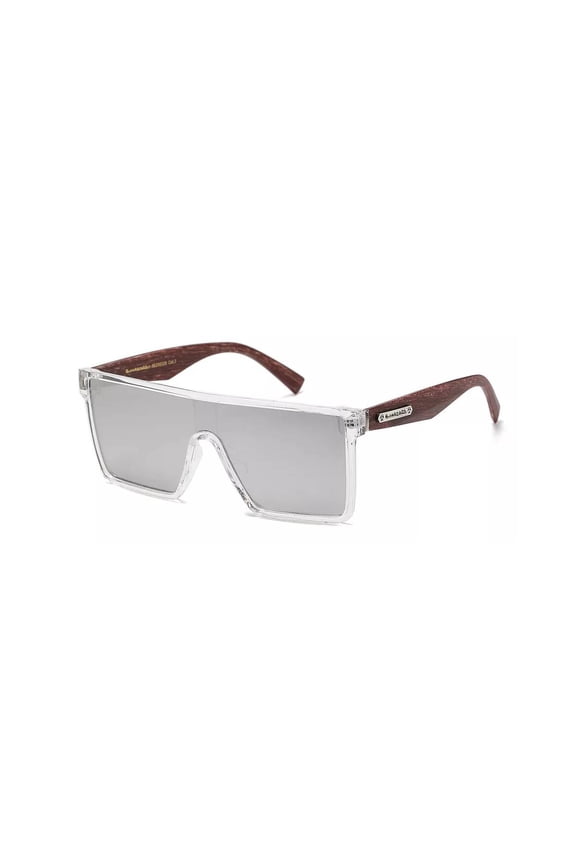 Retro Square Frame Sunglasses Mens Womens Flat Top Square Mirror or Tinted Lens
