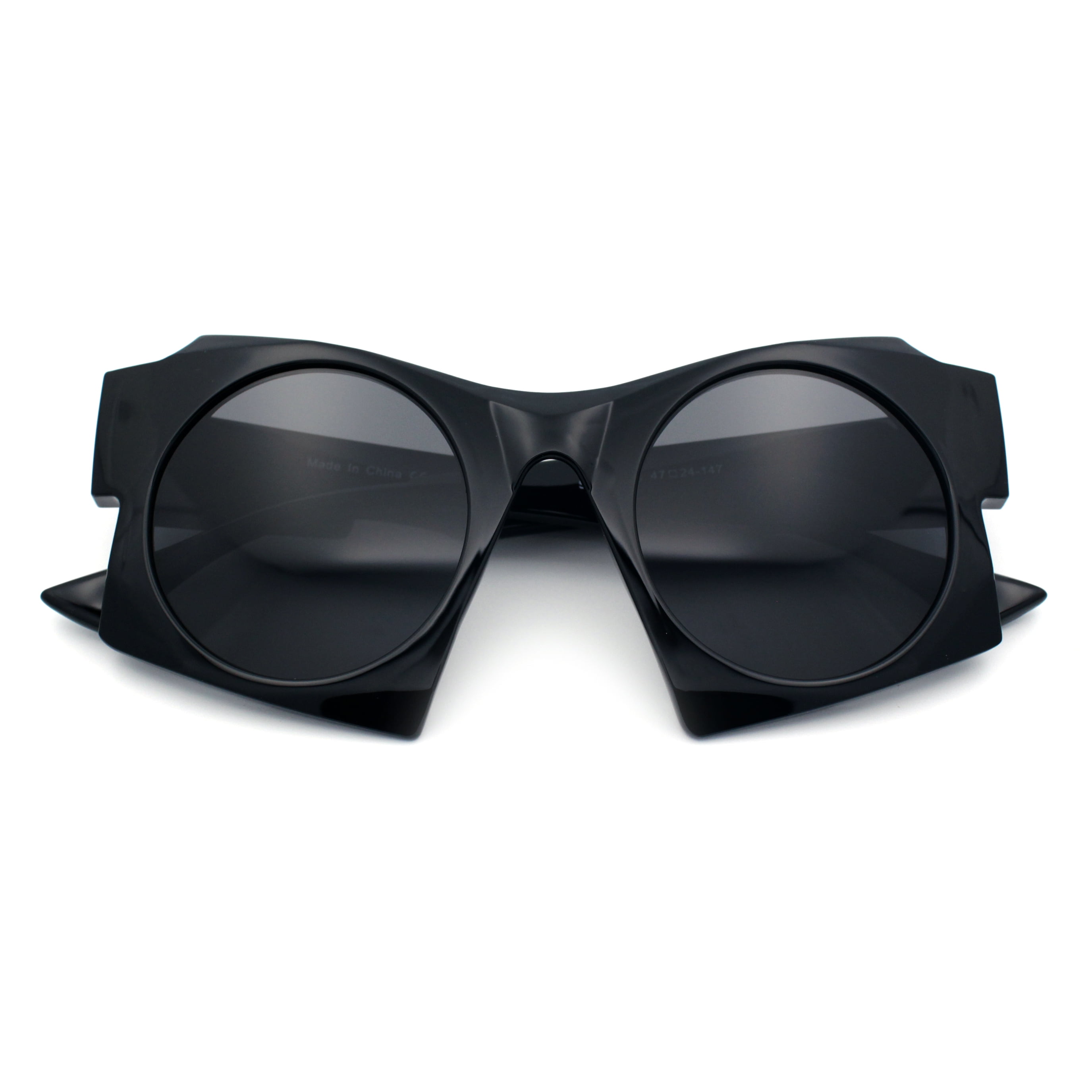 Retro Square Round Circle Lens Plastic Geometric Mod 