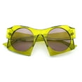 thumbnail image 1 of Retro Square Round Circle Lens Plastic Geometric Mod Sunglasses Green - Brown, 1 of 8