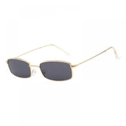 Retro Square Sunglasses for Women Men Small Frame Rectangle Glasses 90s