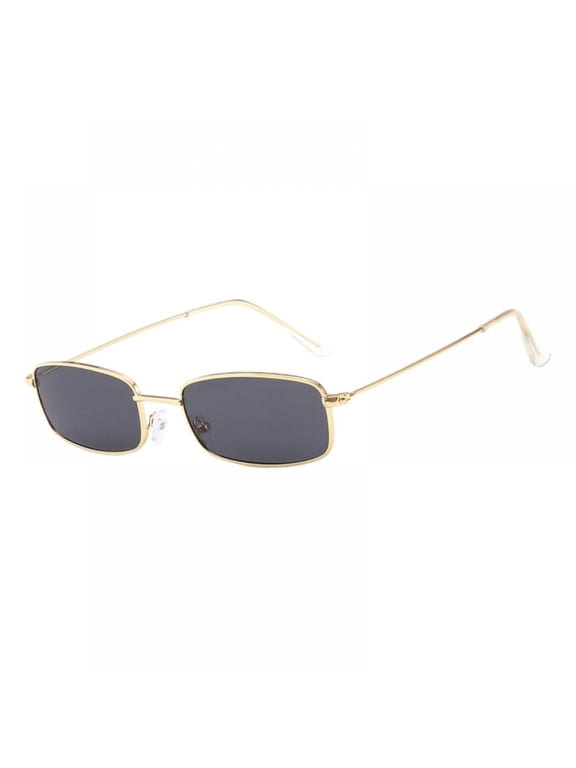 Retro Square Sunglasses for Women Men Small Frame Rectangle Glasses 90s