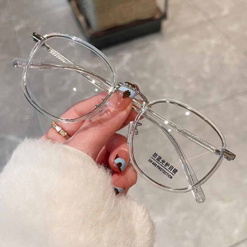 Retro Square Women Glasses Frame Fashion Ultra Light Optical Prescription Eyeglasses Frames Men Clear Lens Eyewear Clear