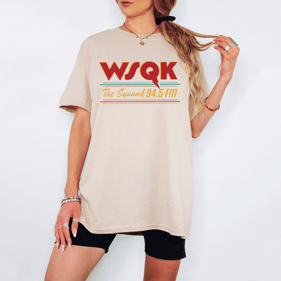 Retro Squawk Radio Graphic T-Shirt, 80s Sci-Fi Inspired Broadcast Tee, Vintage Style Unisex Shirt