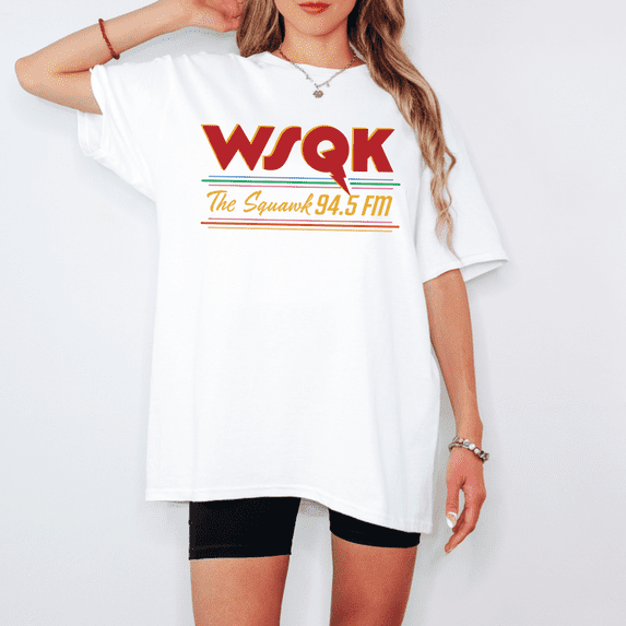 Retro Squawk Radio Graphic T-Shirt, 80s Sci-Fi Inspired Broadcast Tee, Vintage Style Unisex Shirt