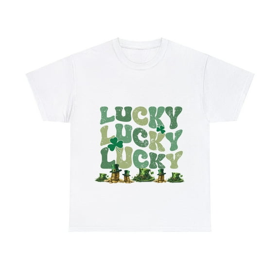 Retro St Patty's Day Shirt, Lucky Shirt,St Patrick Lucky Shirt ID-0215-BK0M