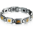 thumbnail image 1 of Retro Stainless Steel Brazil Hematite Magnetic Energy Black Stone Therapy Bracelet, 1 of 2